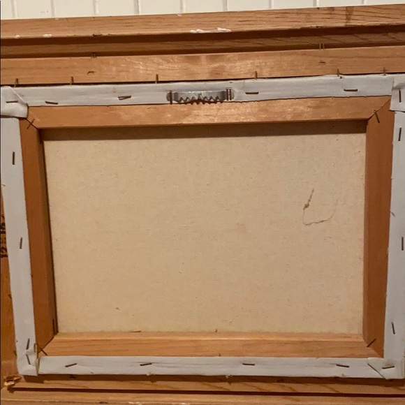 R Wilson beachscape painting on canvas - Picture 4 of 4